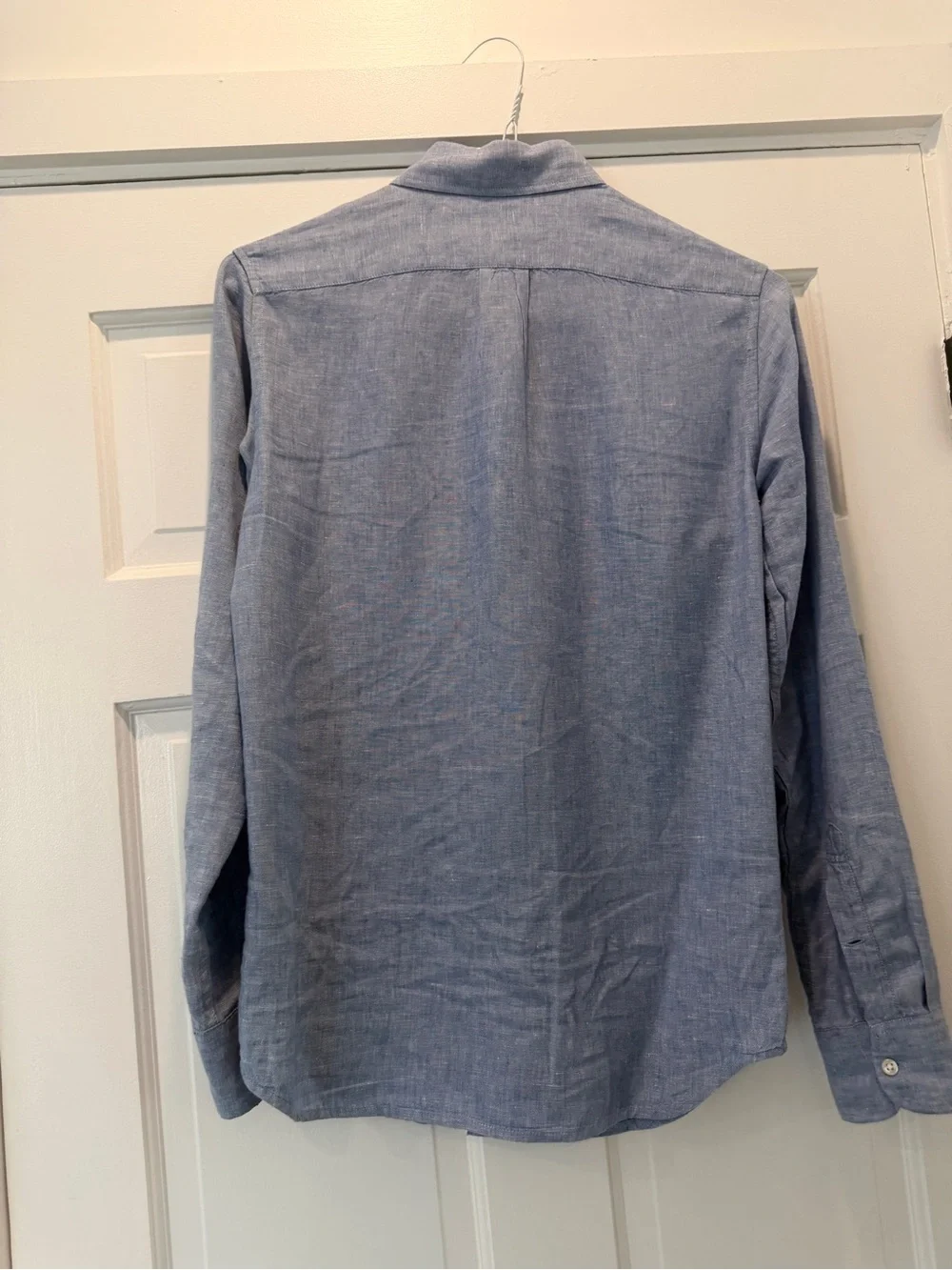 J. Crew Men's Linen Button-Down Shirt in Blue